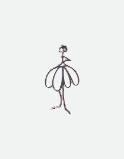 ABEL - Pin's métal gris forme danseuse  - One Step