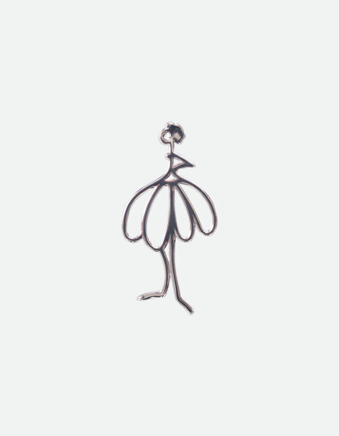ABEL - Pin's métal gris forme danseuse  - One Step