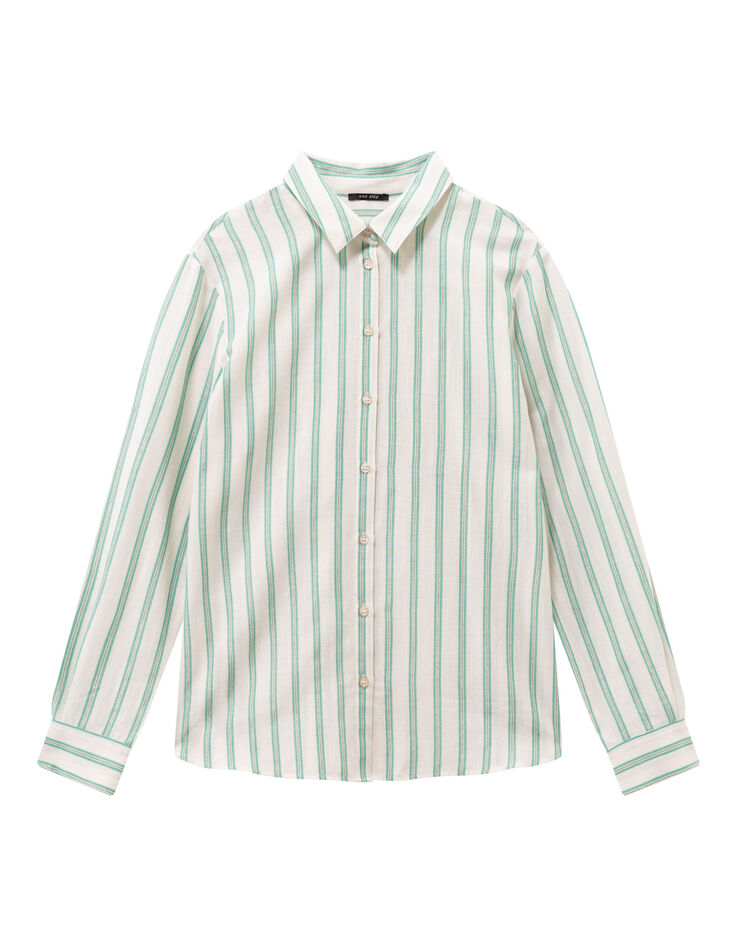 COLBY - Chemise rayures vertes fantaisie-1 COLBY - Chemise rayures vertes fantaisie-1