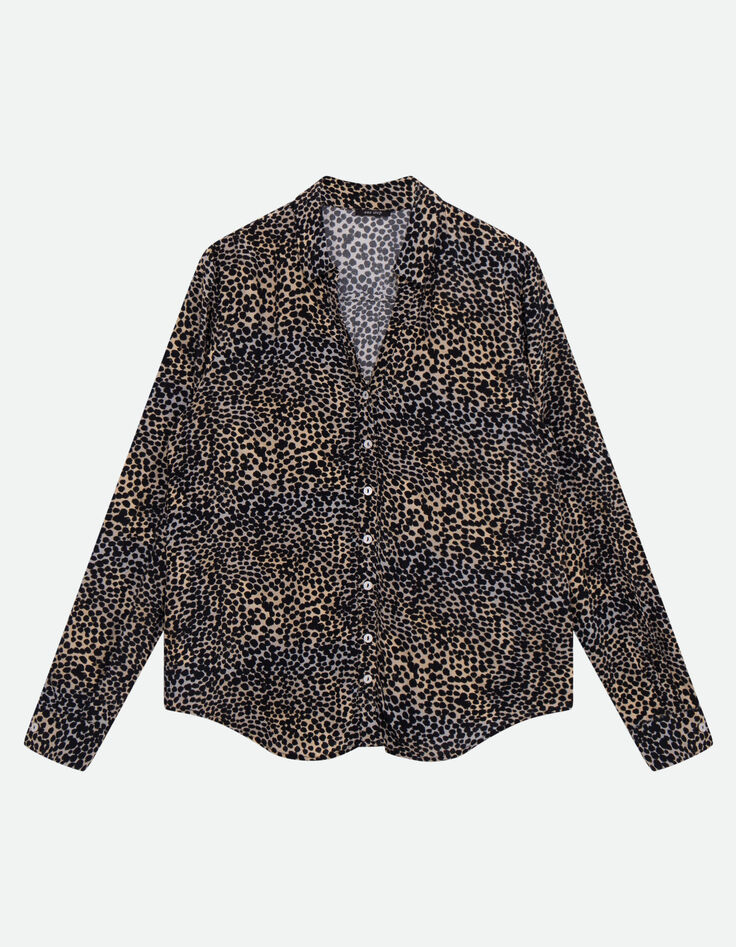CROSS - Chemise noire Lenzing™ Ecovero™ camouflage d'été  -5