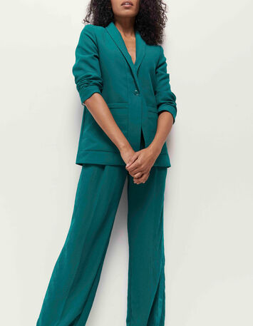 VARA - Veste de costume jungle green en polyester recyclé-2