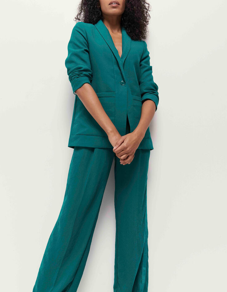 VARA - Veste de costume jungle green en polyester recyclé-2