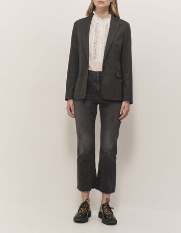 VALOU - Veste de costume anthracite prince-de-galles-2