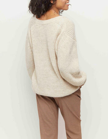 TIM - Pull écru tricot-3