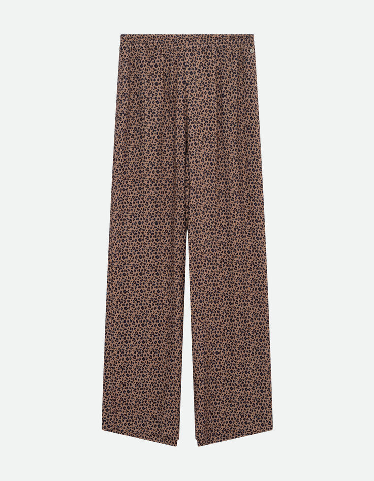 PRIDE - Pantalon beige Lenzing&trade; Ecovero&trade; micro l&eacute;opard-4