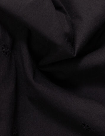 CLOE - Blouse noire coton bio broderie anglaise-7