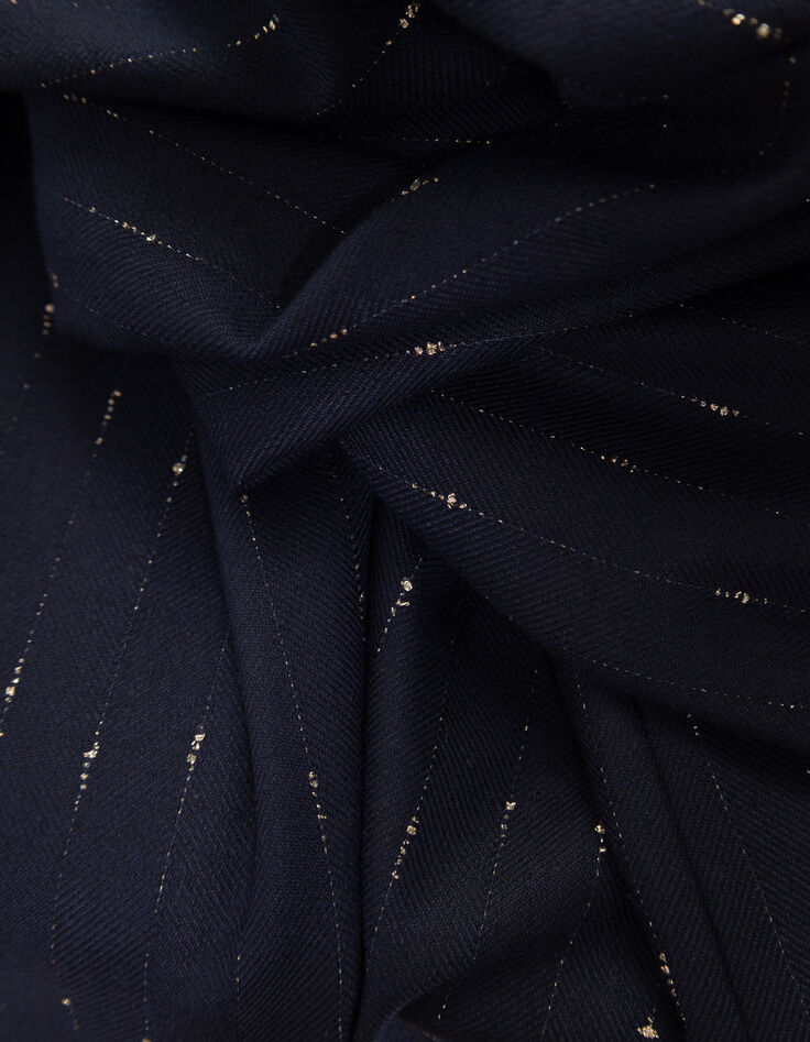 PIERS - Pantalon de tailleur marine rayures lurex-7