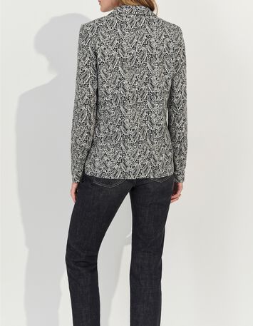 VINCE - Blazer noir &agrave; imprim&eacute; n&eacute;o cachemire-3