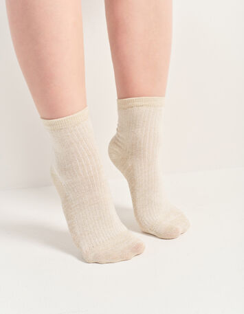 ALBA - Chaussettes pailletées noires et vertes -4