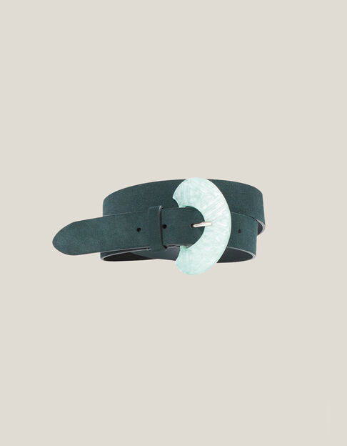 APIS - Ceinture evergreen en cuir velours - One Step