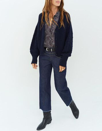 TROPIC - Cardigan marine en tricot-2
