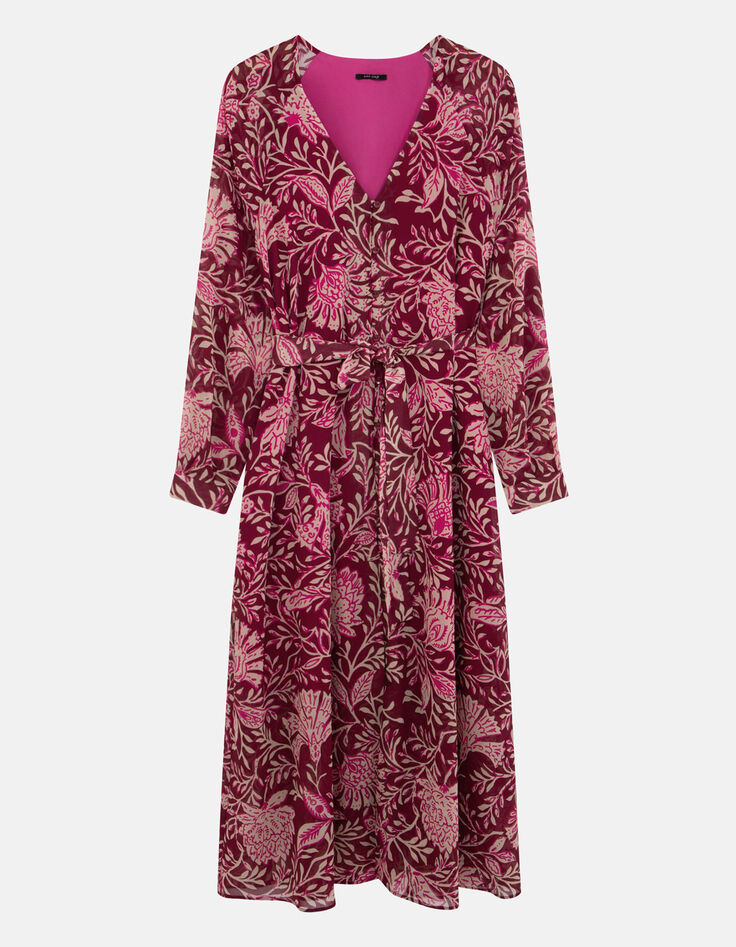 RISTY - Robe longue opéra à imprimé feuillage baroque-4