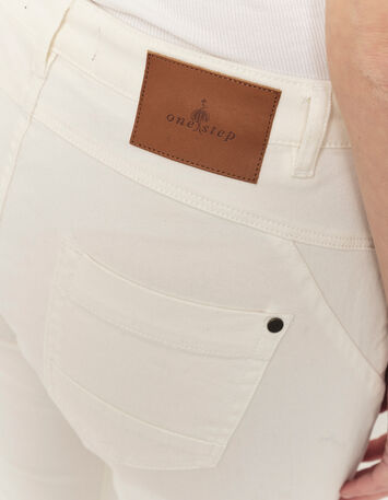 LE INDI - Jean slim écru push up 7/8ème en denim waterless-4
