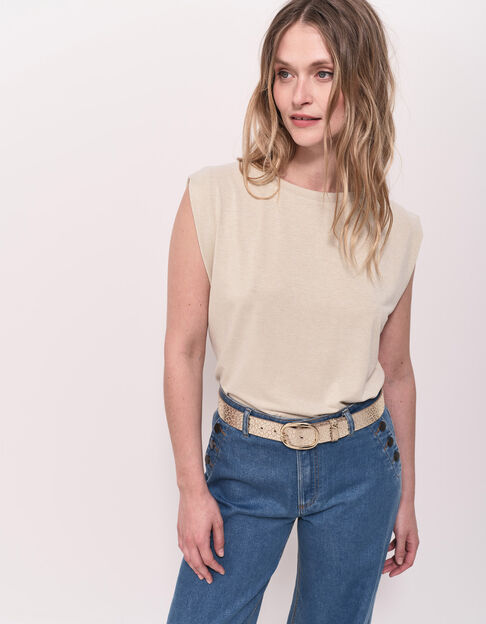MERYL - Top light gold maille lurex - One Step