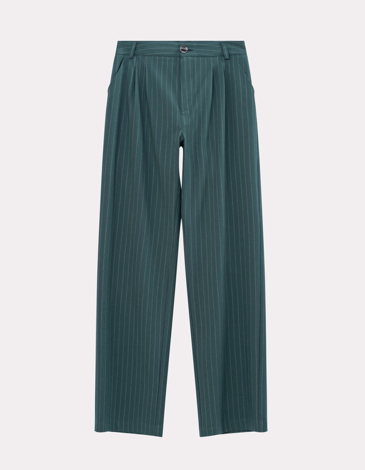 PALMA - Pantalon de costume vert motif rayures tennis-6 PALMA - Pantalon de costume vert motif rayures tennis-6