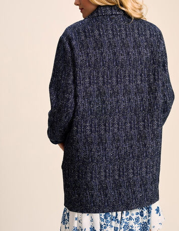 DYPTIQUE - Veste bleu gentiane lainage fantaisie-3