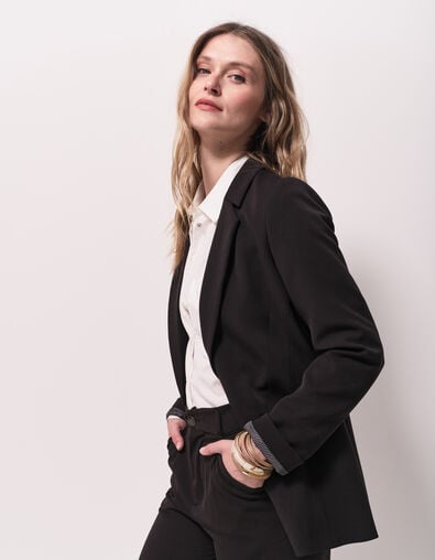 VAYA - Veste de costume noire façon laine froide - One Step