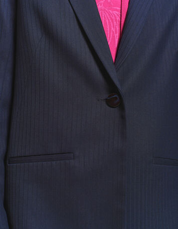 VANITY - Veste de costume marine rayures fantaisie-5