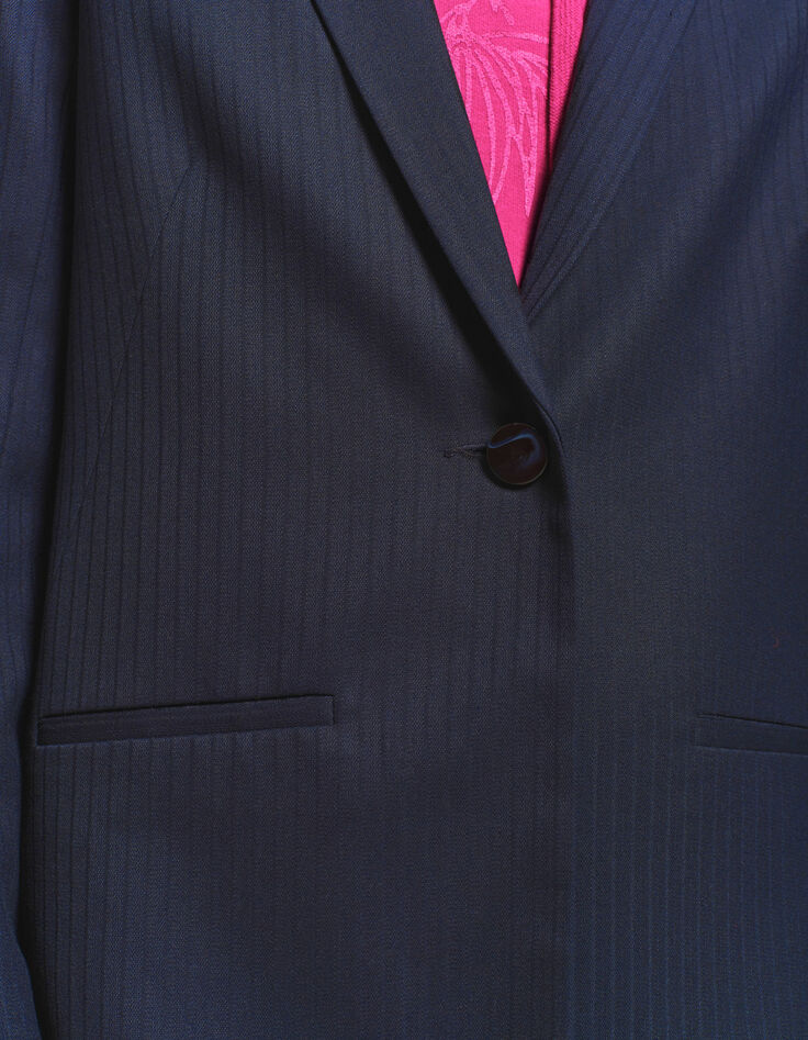 VANITY - Veste de costume marine rayures fantaisie-5
