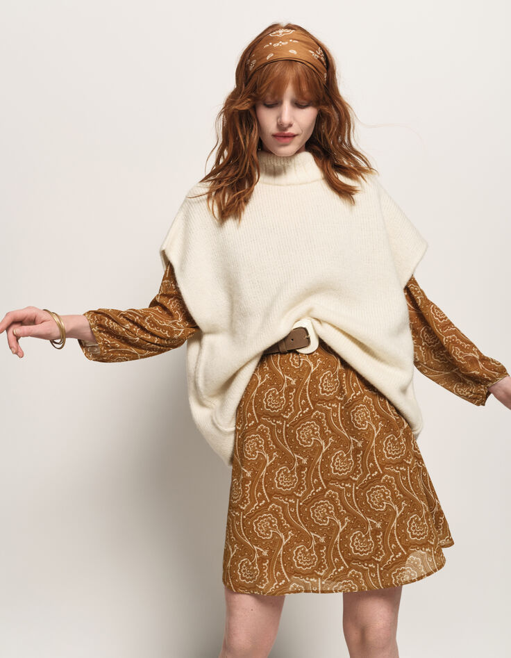 REILLY - Robe jaune polyester recyclé harmonie fleurie-7