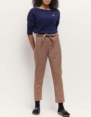 MALOU - T-shirt bleu en éponge de coton bio-3