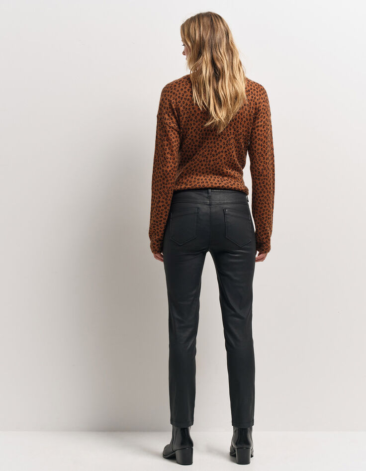 LE DANA - Jean noir enduit esprit motard-3 LE DANA - Jean noir enduit esprit motard-3