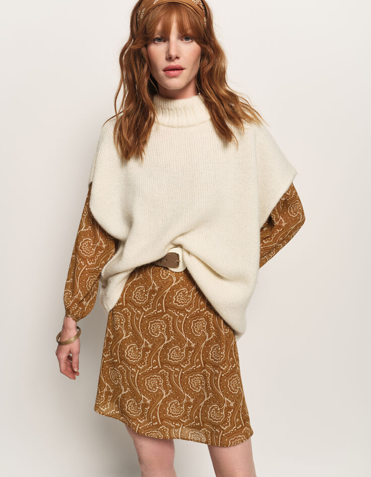 REILLY - Robe jaune polyester recyclé harmonie fleurie-5