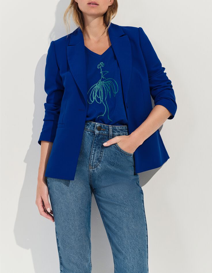 VOLTA - Veste de blazer bleu &eacute;lectrique polyester recycl&eacute; -2