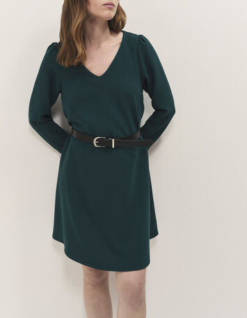 RIOMI  - Robe evergreen fluide forme évasée-2