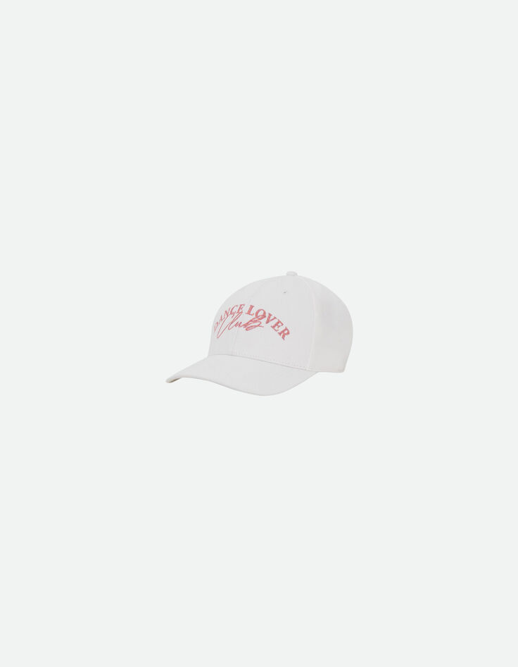 ABACA - Casquette écrue broderie message pailletée-4