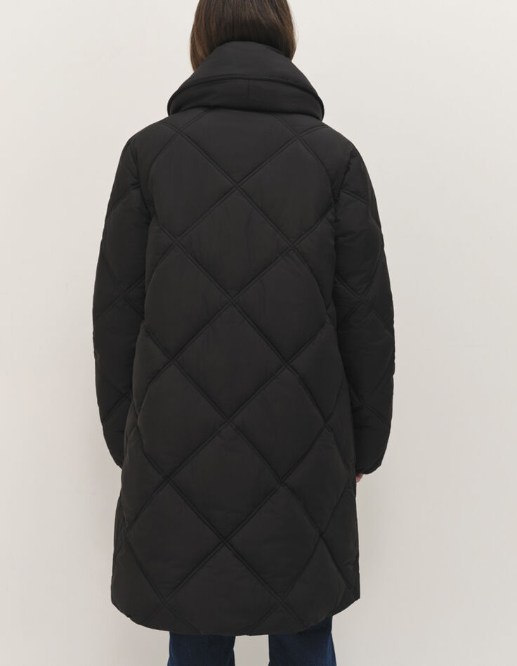 DROP - Doudoune noire à col châle DuPont™ Sorona®-5