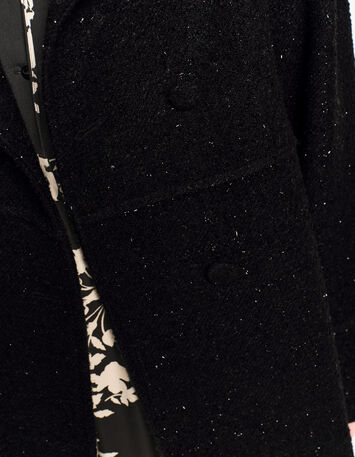 DUNE - Manteau noir lainage fantaisie lurex-4