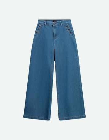 LE HAILEY - Jean flare baby blue waterless-6