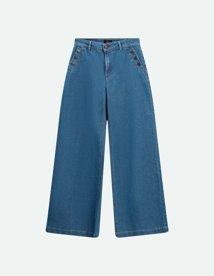 LE HAILEY - Jean flare baby blue waterless-6