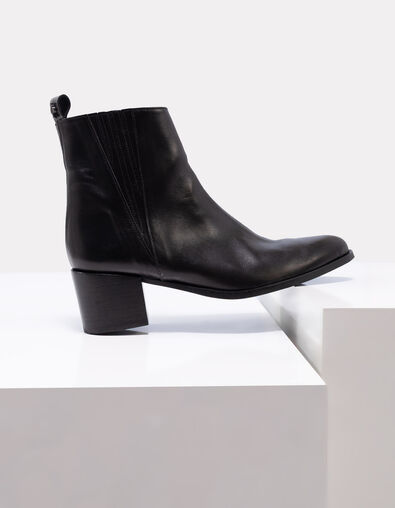 O.JOLY - Boots noirs cuir glacé bouts pointus - One Step