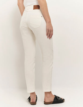 LE INDI - Jean slim écru push up 7/8ème en denim waterless-2