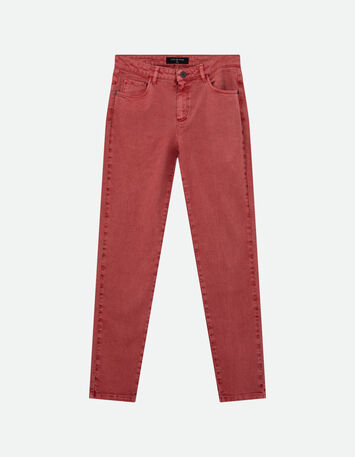 LE MONICA - Jean slim rouge waterless  7/8e -4