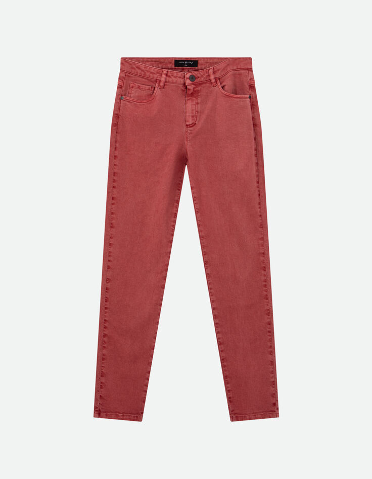 LE MONICA - Jean slim rouge waterless  7/8e -4