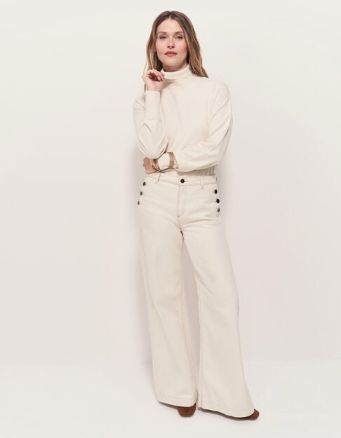 LE HAILEY - Jean flare ivoire waterless - One Step
