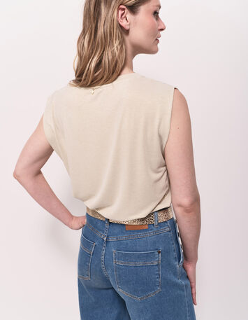 MERYL - Top light gold maille lurex-3