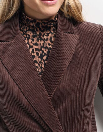 VACANCY - Veste de tailleur marron velours côtelé VACANCY - Veste de tailleur marron velours côtelé