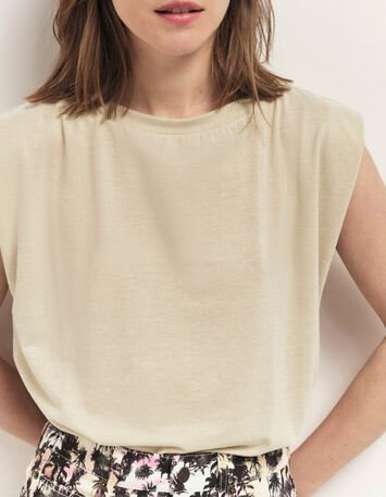 MERYL - Top light gold maille lurex-2