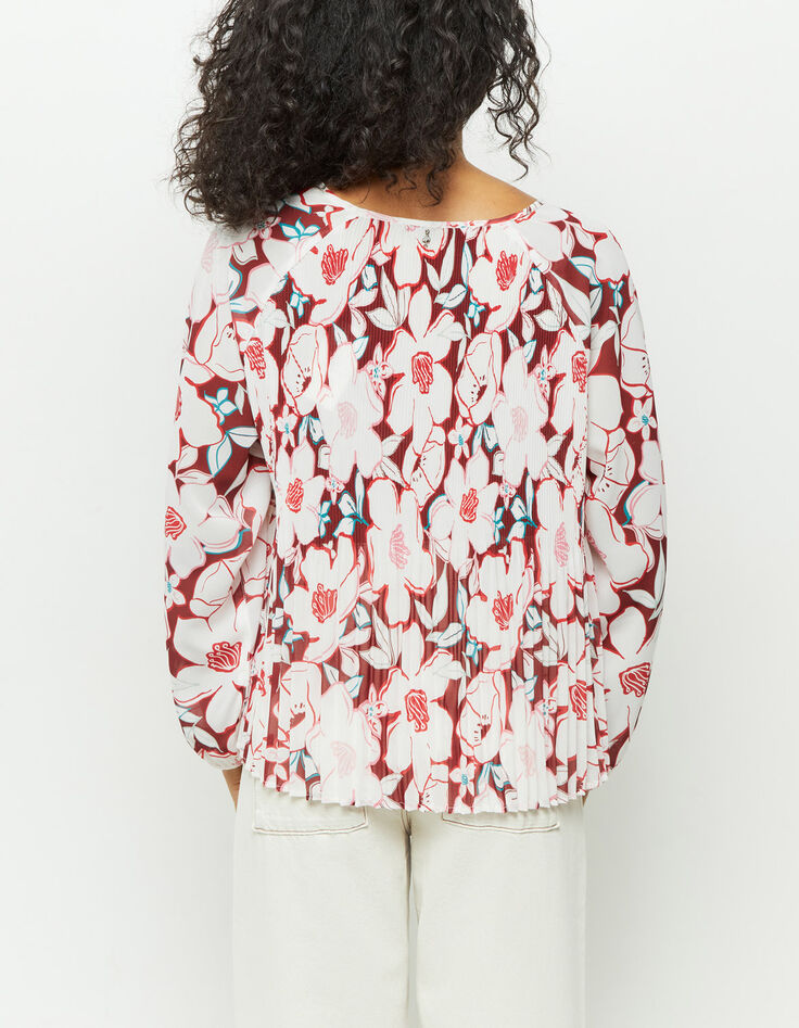 CASTILLA - Blouse écrue à imprimé camelia arty-2