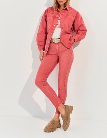 LE MONICA - Jean slim rouge waterless  7/8e -4
