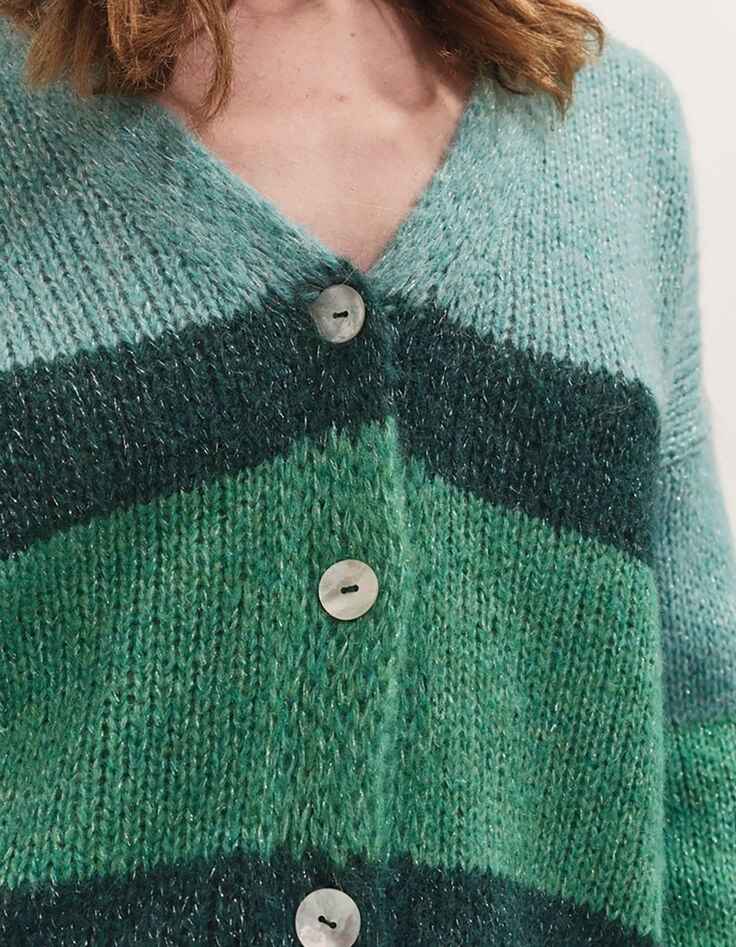 TABAR - Cardigan sycamore tricot lurex motif rayures-4 TABAR - Cardigan sycamore tricot lurex motif rayures-4