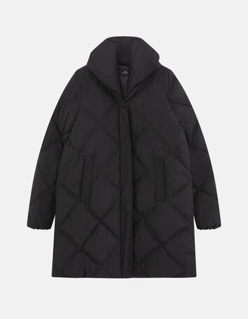DROP - Doudoune noire à col châle DuPont™ Sorona®-6