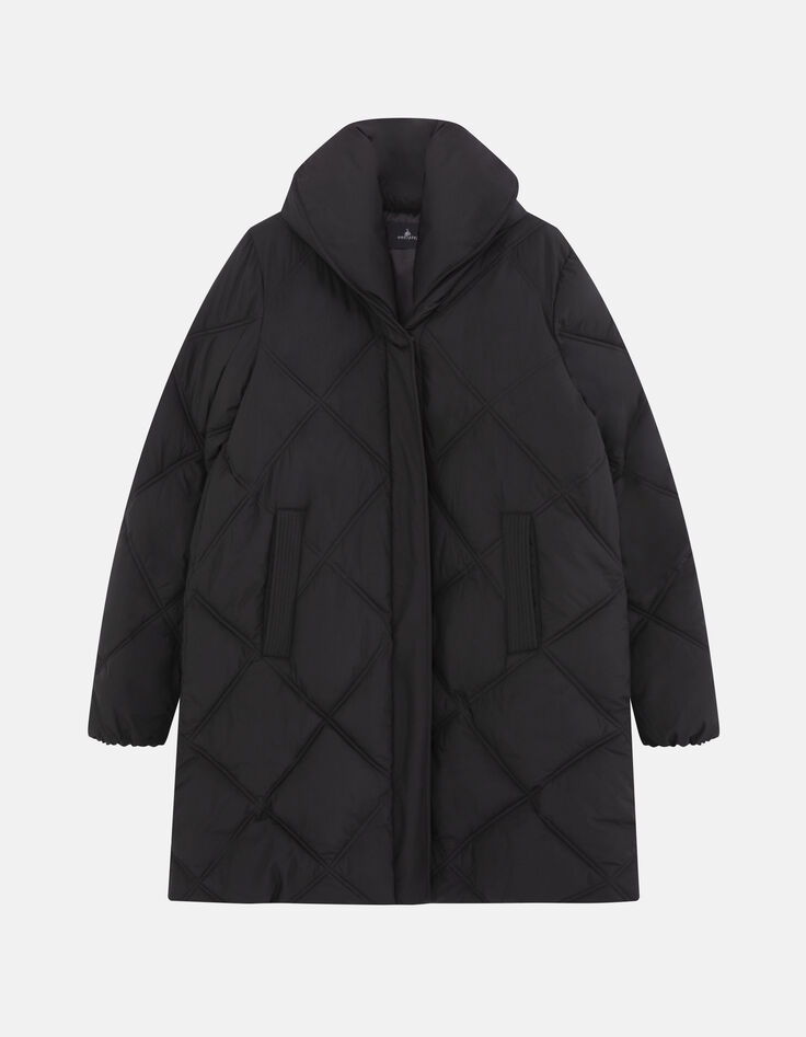 DROP - Doudoune noire à col châle DuPont™ Sorona®-6