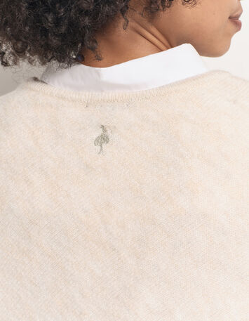 ALAMO - Poncho ivoire en tricot-5