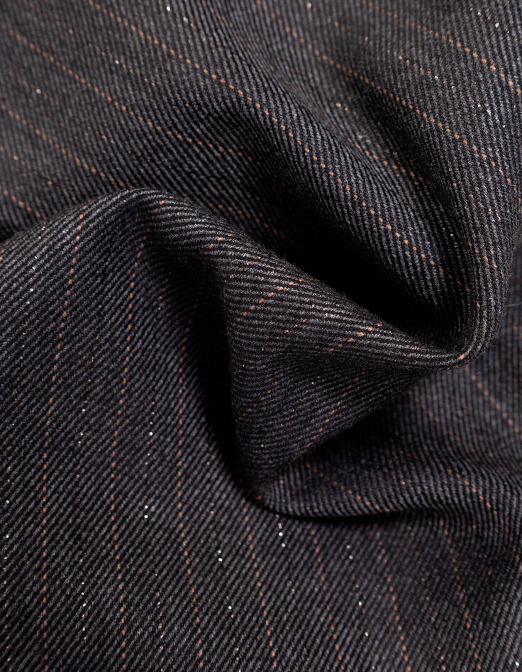 PAX - Pantalon salopette gris motif rayures lurex-7 PAX - Pantalon salopette gris motif rayures lurex-7