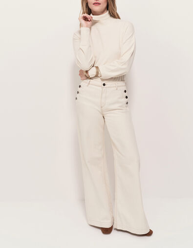 LE HAILEY - Jean flare ivoire waterless - One Step